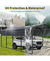 Mondawe 12x20 Ft Steel Galvanized Carport,Heavy Duty Canopy Outdoor Garage