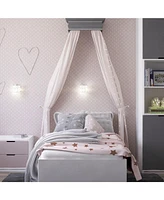 Kate Aurora Hotel Lux 1 Piece Rose Pink Sheer Window Scarf Treatment