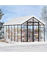 Slickblue Polycarbonate Greenhouse Outdoor Walk-in Greenhouse for Garden