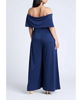Eloquii Women's Off Shoulder Jumpsuit