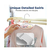 60 Pcs. Non-Slip Plastic Kids Hangers - Durable and Space-Saving Closet Organizers for Infants, Toddlers, and Kids' Clothing (White)