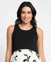 Seraphine Women's Maternity Mixed Media Midi Dress