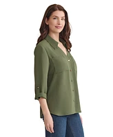 Jones New York Women's Collared Tunic Top