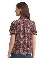 Jones New York Women's Tie Neck Top