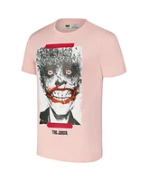 Freeze Max Men's Light Pink Batman Comics Crazy Joker Comic T-Shirt