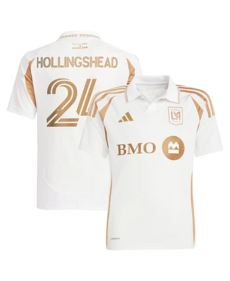 Adidas Big Boys and Girls Ryan Hollingshead White Lafc 2025 Secondary Replica Player Jersey
