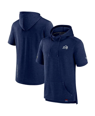 Fanatics Men's Heather Navy Colorado Avalanche Authentic Pro Pullover Hoodie