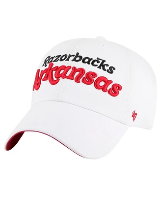 '47 Brand Women's White Arkansas Razorbacks Pensacola Clean Up Adjustable Hat