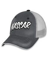 Checkered Flag Sports Women's Gray/White Nascar Pit Box Adjustable Trucker Hat