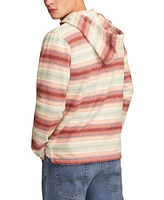 Lucky Brand Men's Ombre Woven Baja Striped Pullover Hoodie