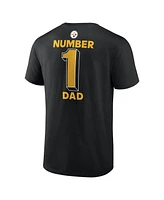 Fanatics Men's Black Pittsburgh Steelers Big Tall Number One Dad T-Shirt