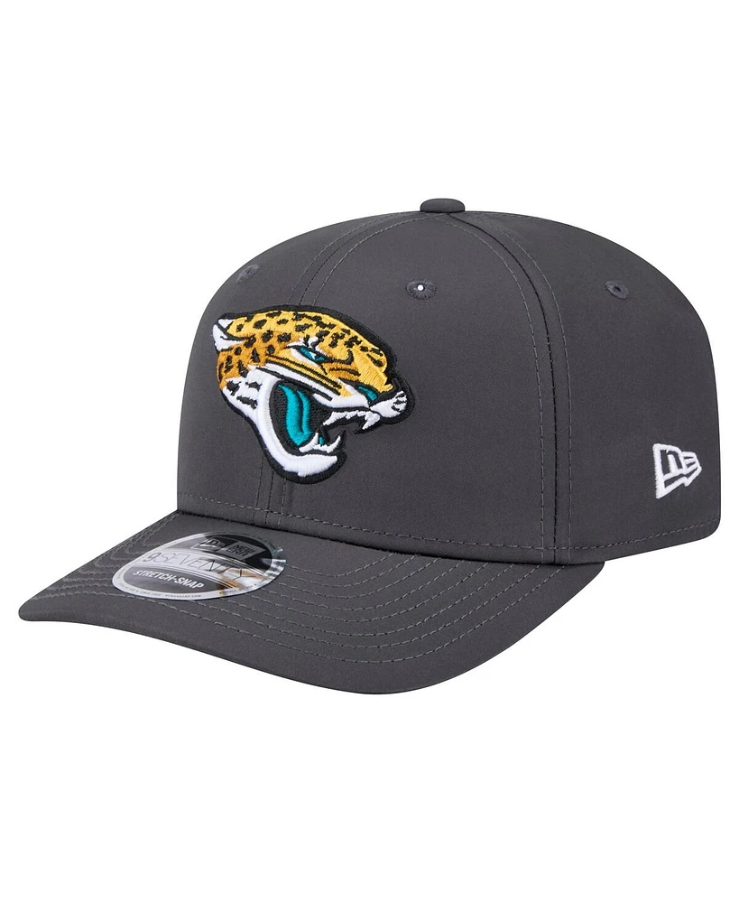New Era Men's Graphite Jacksonville Jaguars Main 9SEVENTY Stretch-Snap Hat