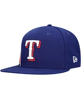 New Era Men's Royal Texas Rangers Logo Strike 9FIFTY Snapback Hat