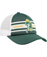 Mitchell & Ness Big Boys and Girls Green Green Bay Packers Stripe Trucker Adjustable Hat