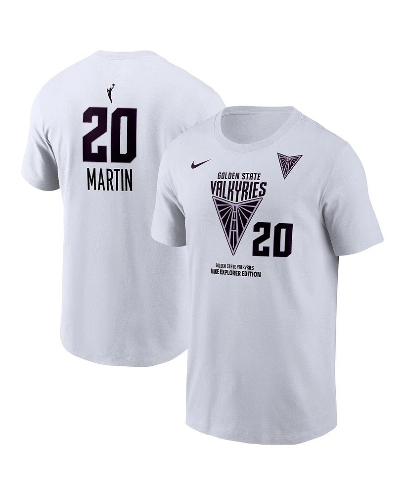 Nike Men's Kate Martin White Golden State Valkyries Heroine Edition Name Number T-Shirt