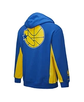 Mitchell & Ness Men's Royal Golden State Warriors Hardwood Classics Team Origins Fleece Pullover Hoodie
