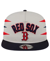 New Era Men's Cream Boston Red Sox Iron Golfer Snapback Hat