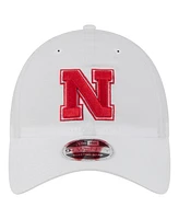 New Era Men's White Nebraska Huskers Active Ripstop 9TWENTY Adjustable Hat