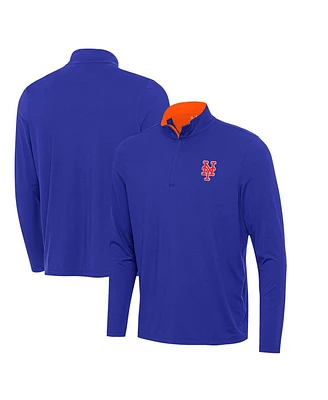 Antigua Men's Royal New York Mets Content Quarter-Zip Sweatshirt