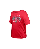 New Era Big Girls Red Florida Panthers Flip Sequin T-Shirt