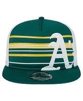 New Era Men's Green Athletics 9FIFTY A-Frame Trucker Snapback Hat