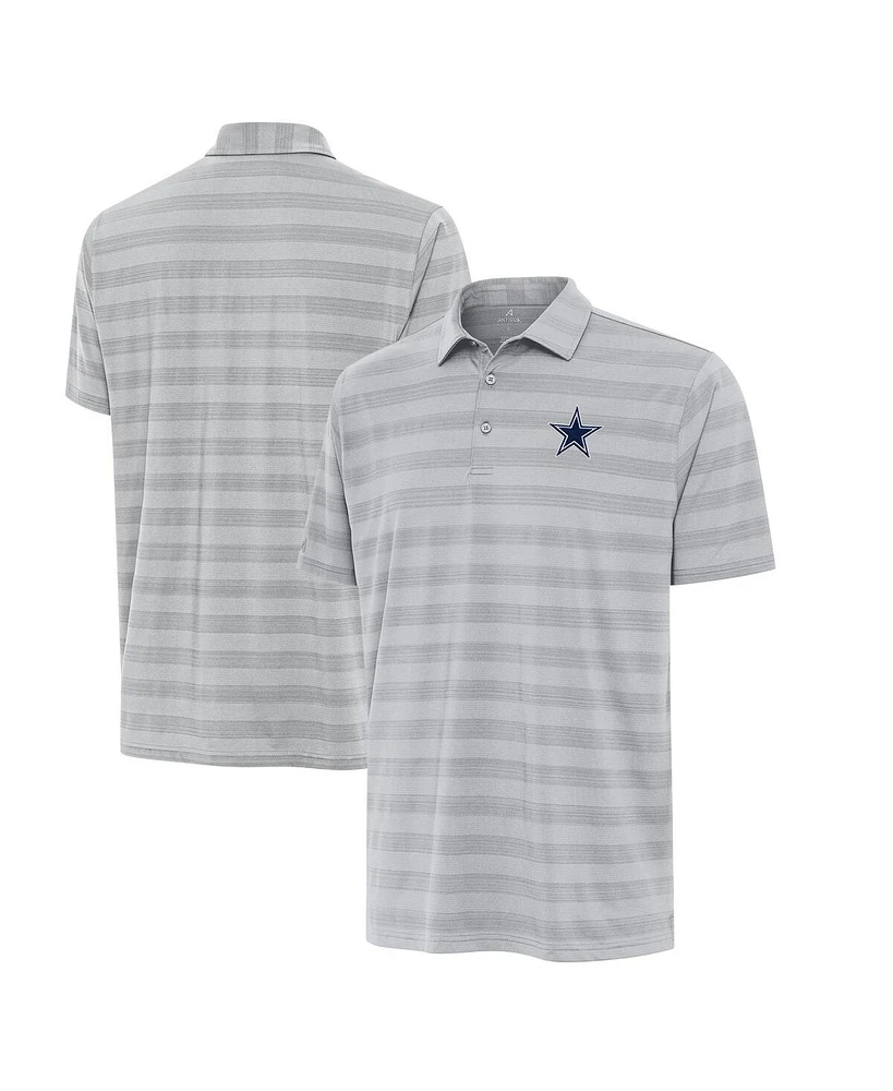 Antigua Men's Gray Dallas Cowboys Big Tall Tunnel Polo Shirt