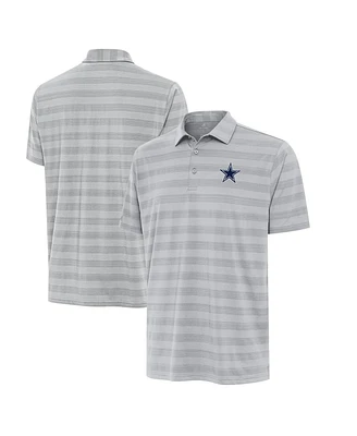 Antigua Men's Gray Dallas Cowboys Big Tall Tunnel Polo Shirt