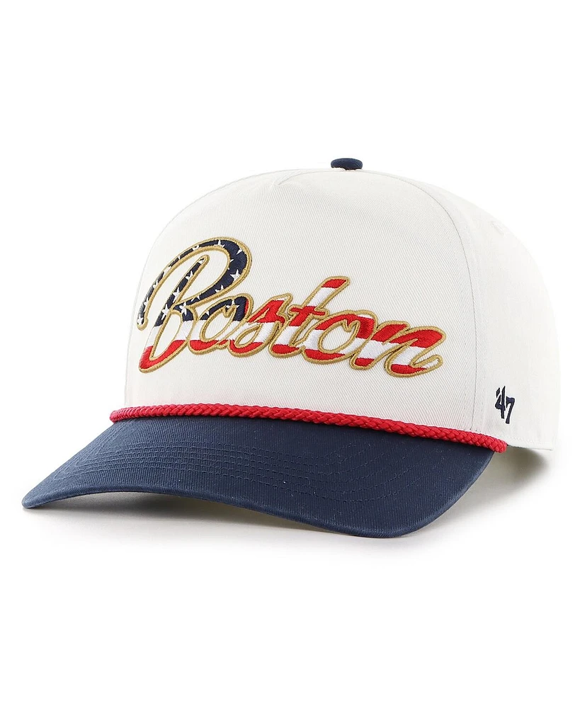 '47 Brand Men's White Boston Red Sox Patriotic Overhand Hitch Adjustable Hat