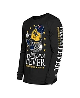 New Era Men's Black Indiana Fever Old School Sport Long Sleeve T-Shirt