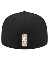 New Era Men's Black Los Angeles Lakers State Stitch 59FIFTY Fitted Hat