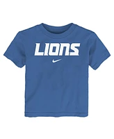 Nike Toddler Blue Detroit Lions Wordmark T-Shirt