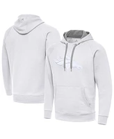 Antigua Men's White Denver Broncos Victory Pullover Hoodie