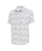 Antigua Men's Gray Pittsburgh Pirates Resort Button-Up Shirt