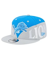 New Era Men's Blue/Gray Detroit Lions Split 9FIFTY Snapback Hat