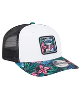 New Era Men's White Chicago Bulls Floral 9SEVENTY Adjustable Hat