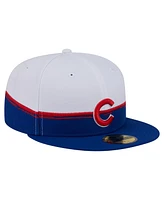 New Era Men's Royal/White Chicago Cubs Paint Stroke 59FIFTY Fitted Hat