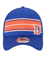 New Era Men's Royal Denver Broncos Stripes 39THIRTY Flex Hat