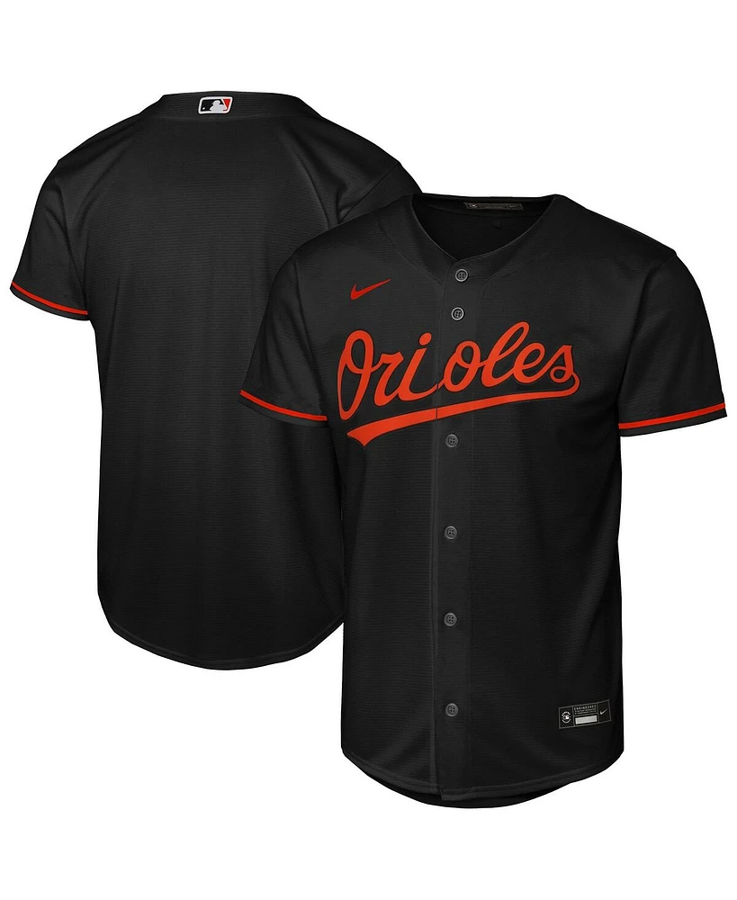Nike Big Boys and Girls Black Baltimore Orioles Alternate Replica 2.0 Jersey