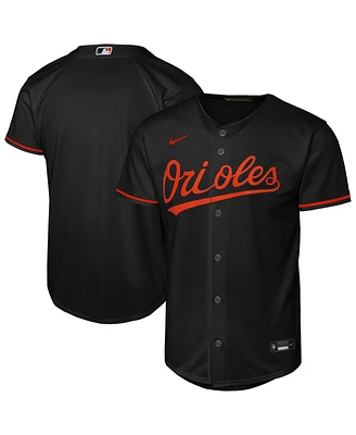 Nike Big Boys and Girls Black Baltimore Orioles Alternate Replica 2.0 Jersey