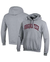 Champion Men's Heather Gray Virginia Tech Hokies Basic Arch Fleece Pullover Hoodie