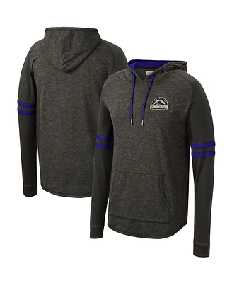 Mitchell & Ness Men's Black Colorado Rockies Logo Lightweight Raglan Pullover Hoodie