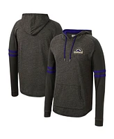 Mitchell & Ness Men's Black Colorado Rockies Logo Lightweight Raglan Pullover Hoodie