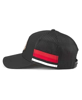 American Needle Men's Black Chicago Blackhawks Hotfoot Stripes Trucker Adjustable Hat