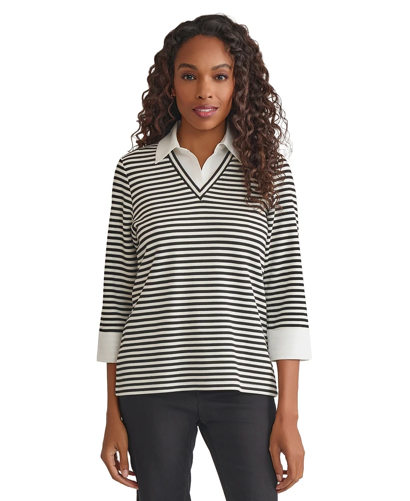 Jones New York Women's V-Neck Top