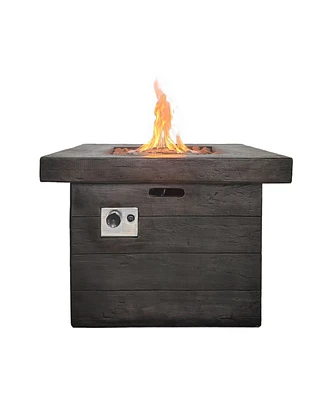 Festival 32 in. Outdoor Mgo Square Propane Fire Pit
