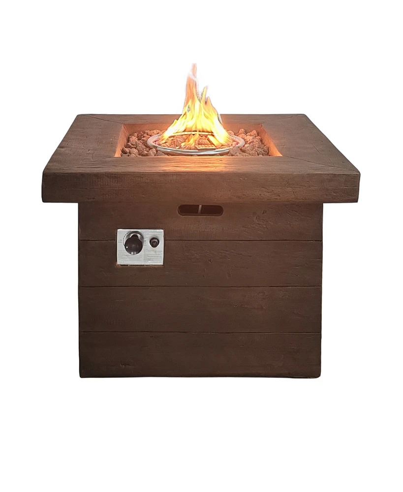 Festival 32 in. Outdoor Mgo Square Propane Fire Pit