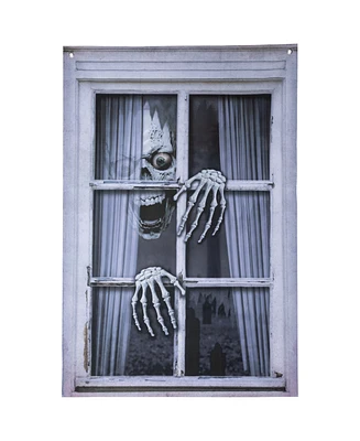 Northlight 46" Scary Skeleton Fake Window Halloween Decoration