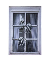 Northlight 46" Scary Skeleton Fake Window Halloween Decoration