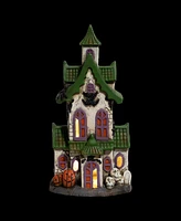 Northlight 22.75" Led Lighted Haunted House with Skulls Halloween Decoration