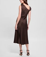 Guess Women's Ashlyn Asymmetrical-Neckline Sleeveless Midi Dress